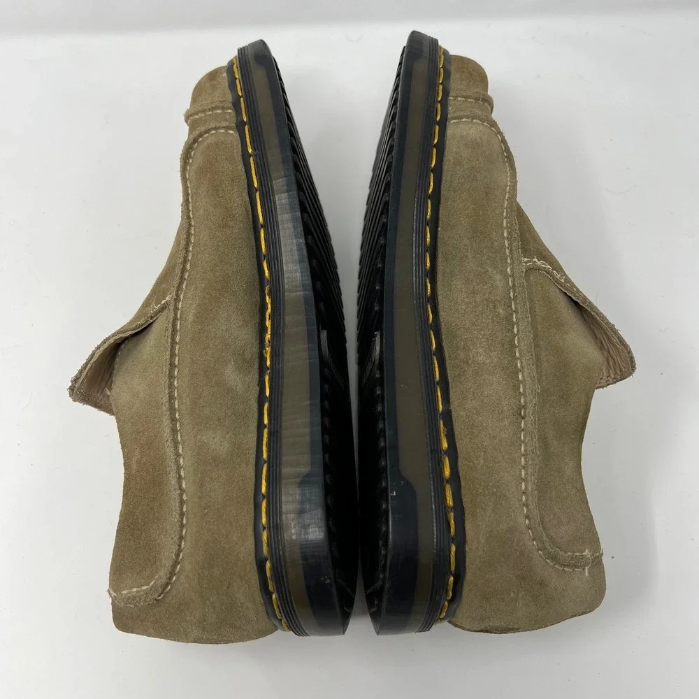 Dr Martens Men's Brown Slip-On Suede Loafers Size 8UK HTF‎ Y2K Made in England